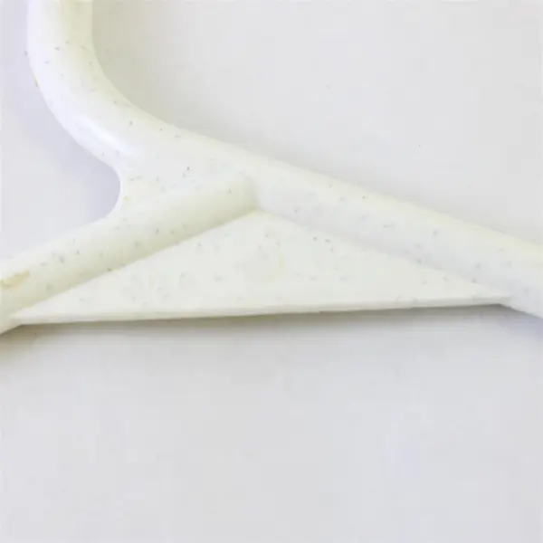 Lot of 10 White Plastic Clothes Hangers Shirts & Pants Closet Organization