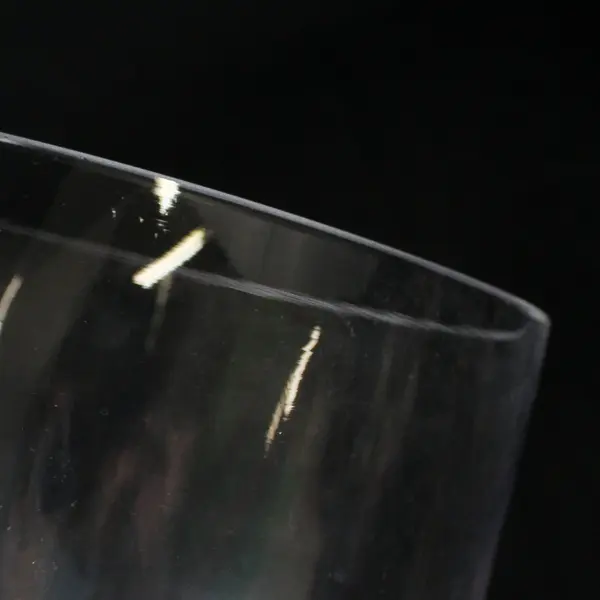 Large Clear Cylinder Glass FTD Vase With Gold Honey Comb Base 12"