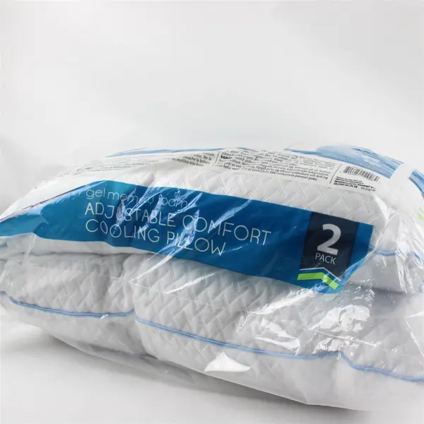 Set Of 2 PureLUX Gel Memory Foam Adjustable Comfort Cooling Pillows 20" x 28"