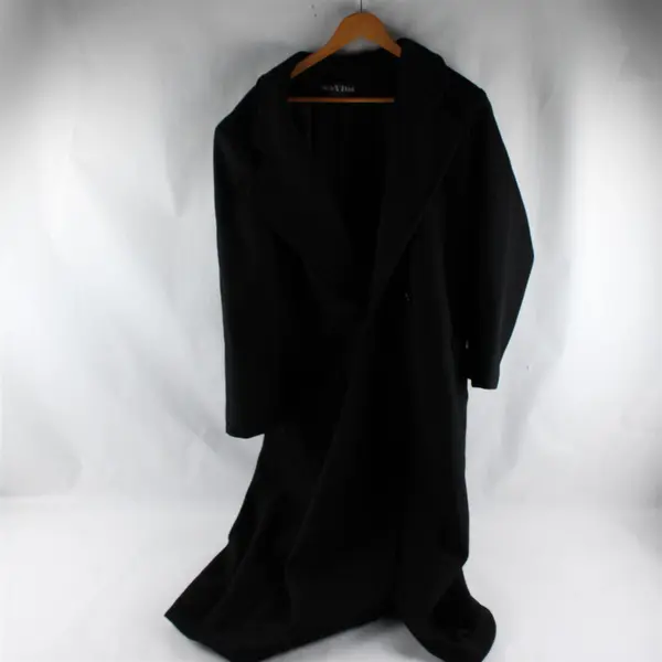 Vintage Signatures by Style VI Ltd Women's 14 Black 100% Wool Long Peacoat - USA