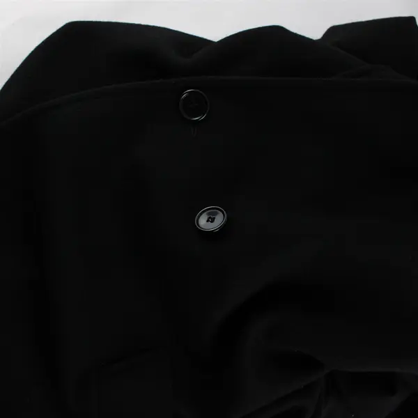 Vintage Signatures by Style VI Ltd Women's 14 Black 100% Wool Long Peacoat - USA