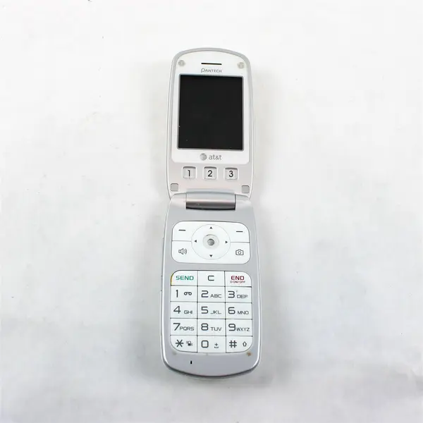 PANTECH Breeze C520 White Flip Phone AT&T Wireless AS IS For Parts