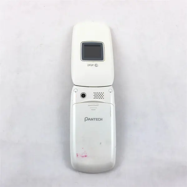 PANTECH Breeze C520 White Flip Phone AT&T Wireless AS IS For Parts