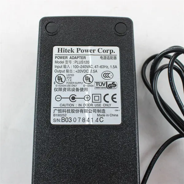 Hitek PLUS120 Power Adapter Power Supply 20V 2.5A