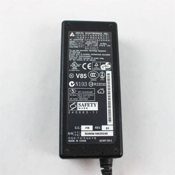Genuine 65W Delta SADP-65KB B AC Adapter Power Supply Output 19V 3.42A