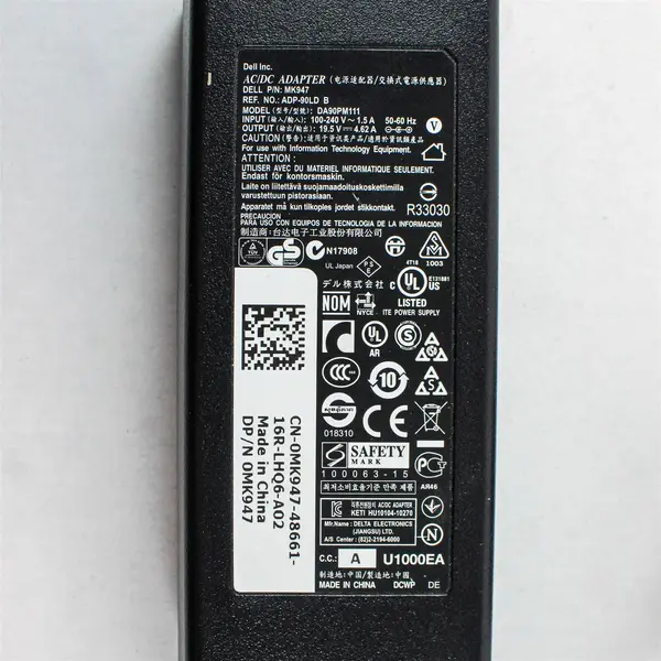 Genuine Dell 90W AC Adapter DA90PM111 MK947 0MK947