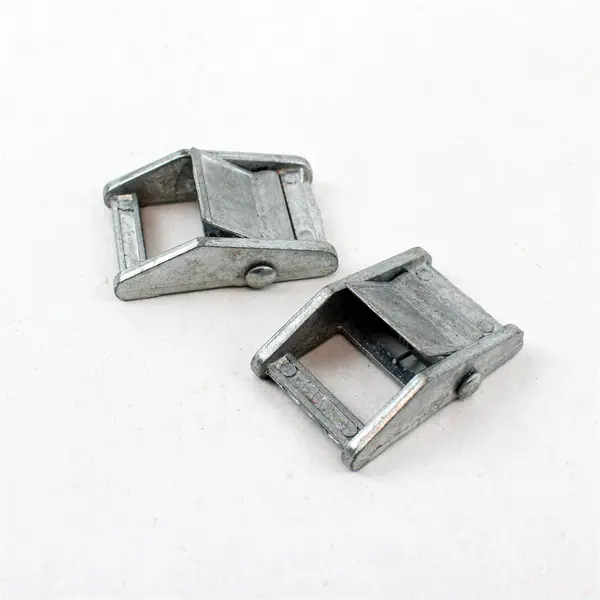 Lot of 2 Stainless Steel Lock Slider Buckles for 1.5" Tie Down Straps