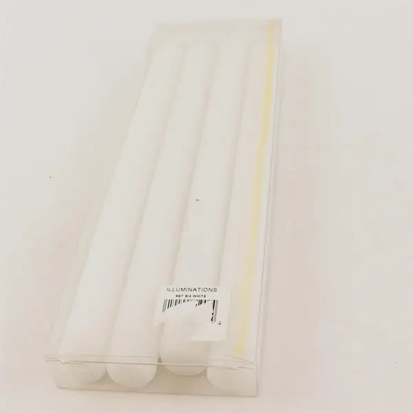 Illuminations 11.5in White Taper Candle Set Wedding Dinner Decor