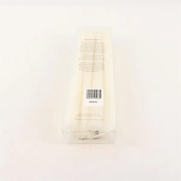Trader Joe's 8 White Taper/Dinner Candles Dripless Self-Extinguishing Ltd
