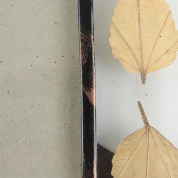 Black Metal & Glass Photo Frame Leaf Swirl Decorative 9.5x7.25