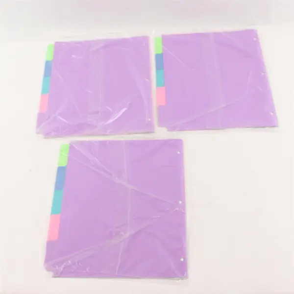 Lot of 3 Staples 5-Tab Writable Dividers, Letter Size, Colorful