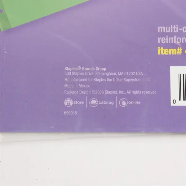 Lot of 3 Staples 5-Tab Writable Dividers, Letter Size, Colorful
