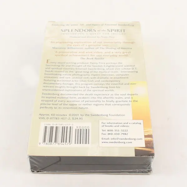 Swedenborg Splendors of the Spirit: Quest for Insight VHS 2001 Sealed