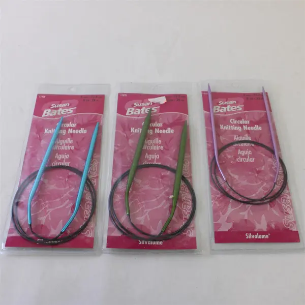 Lot of 3 Susan Bates Circular Knitting Needles 4mm 5mm 6.5mm New