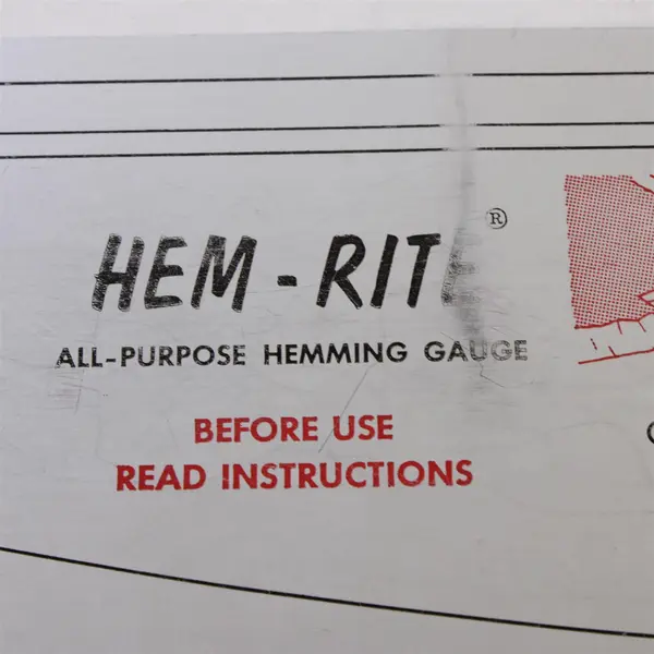 Hem-Rite All-Purpose Hemming Gauge Vintage Sewing Measuring Tool