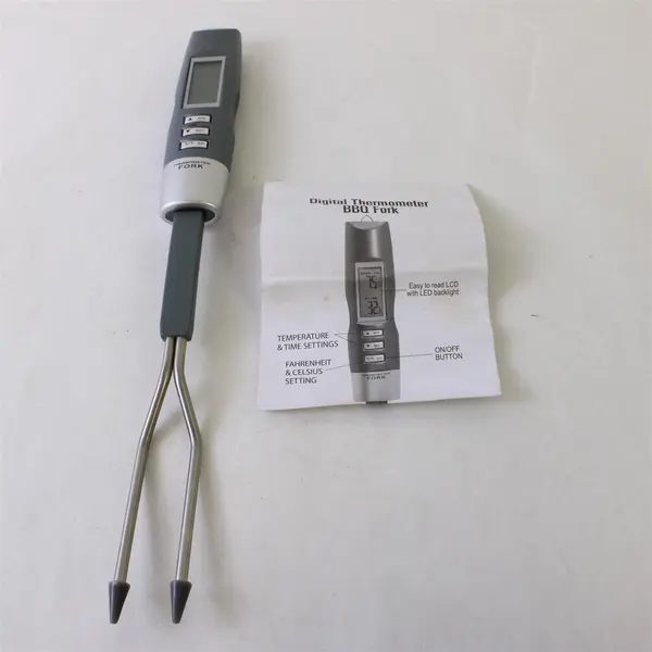 Digital Meat Thermometer Fork Grill Stainless Steel Probe 14" Tested