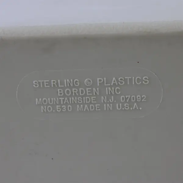 Vintage Sterling Plastics Tan Recipe Box Borden USA 3x5 Index Cards