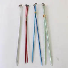 Lot of 4 Sets Knitting Needles Sizes 2-3-3-8 Pre-Owned Good Condition