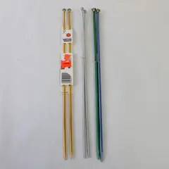 Boye Lot of 3 Pairs 14in Straight Aluminum Knitting Needles Assorted Sizes