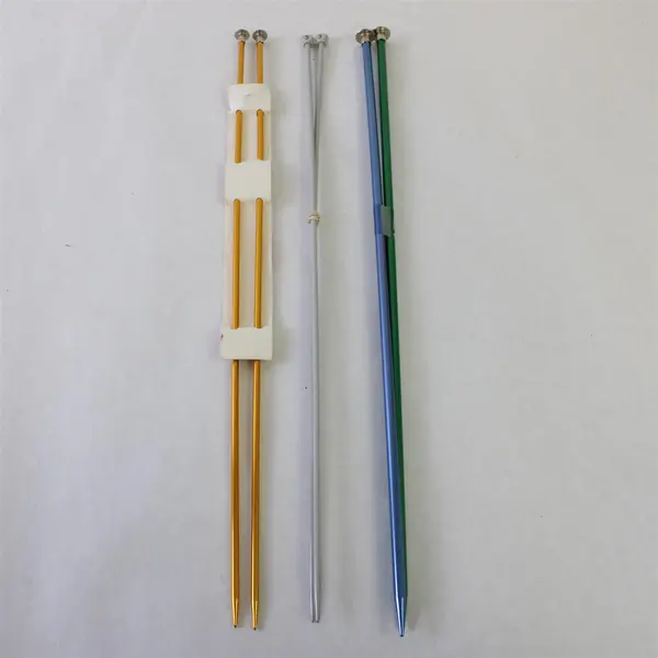 Boye Lot of 3 Pairs 14in Straight Aluminum Knitting Needles Assorted Sizes
