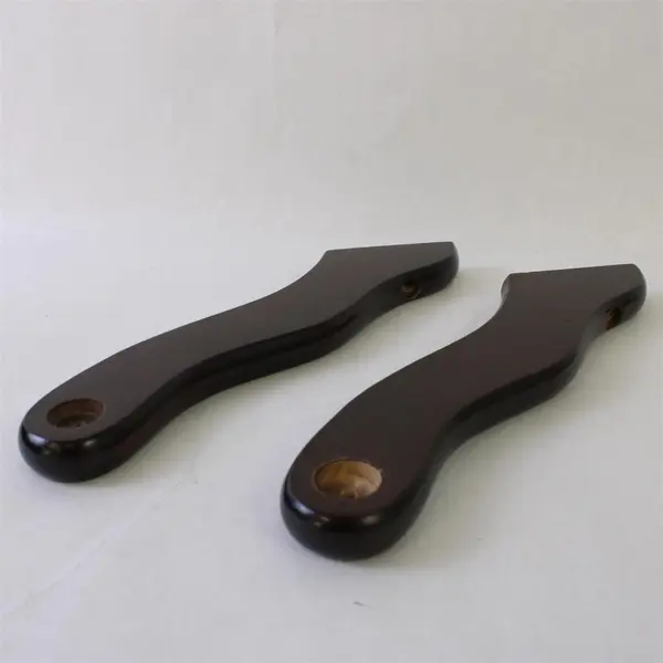 Lot of 8 Dark Curved Wooden Furniture Legs 11.5in Used Sofa Chair Cabinet