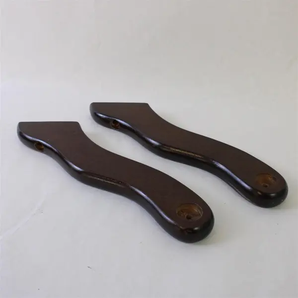 Lot of 8 Dark Curved Wooden Furniture Legs 11.5in Used Sofa Chair Cabinet