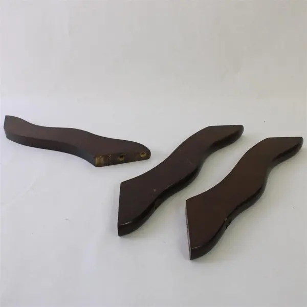 Lot of 8 Dark Curved Wooden Furniture Legs 11.5in Used Sofa Chair Cabinet