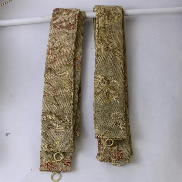 Lot of 4 Jacquard Drapery Panels 54" x 84" (7ft) with Matching Ties