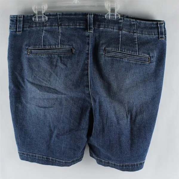 Lee Women's 12 (M) Medium Wash Regular Fit Mid-Rise Denim Bermuda Shorts