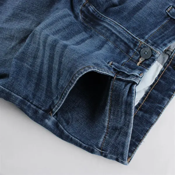 Lee Women's 12 (M) Medium Wash Regular Fit Mid-Rise Denim Bermuda Shorts