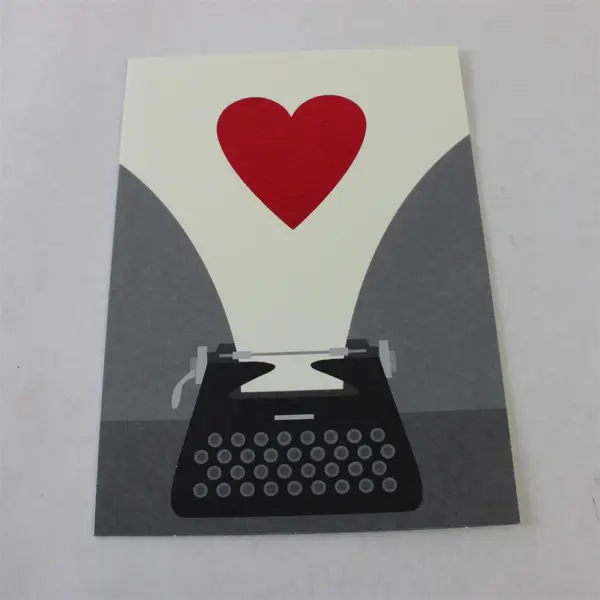 Set of 6 Hallmark Expressions Typewriter Heart Design Blank Notecards