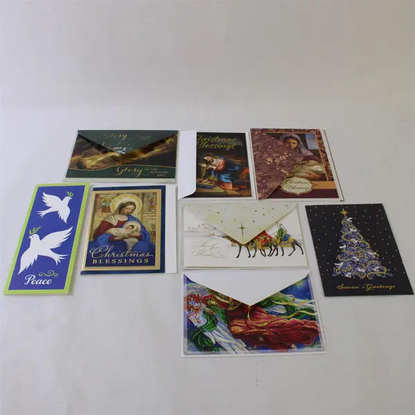 Christian Religious Christmas Greeting Cards Unused Unbranded