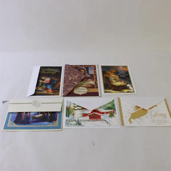 Christian Religious Christmas Greeting Cards Unused Unbranded