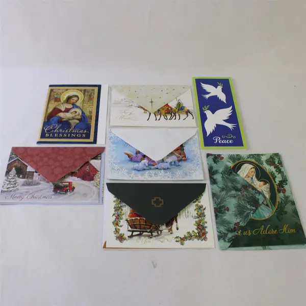 Christian Religious Christmas Greeting Cards Unused Unbranded