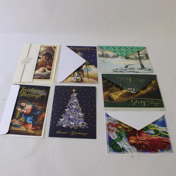 Christian Religious Christmas Greeting Cards Unused Unbranded