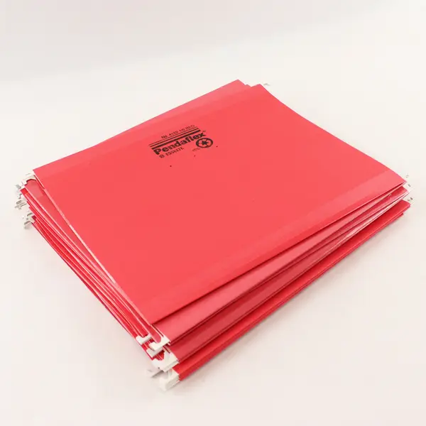 Lot of 18 Red Hanging File Folders Oxford Pendaflex