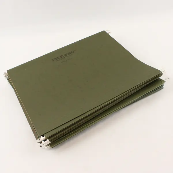 Esselte EarthWise 74517 20 Green Hanging File Folders Used