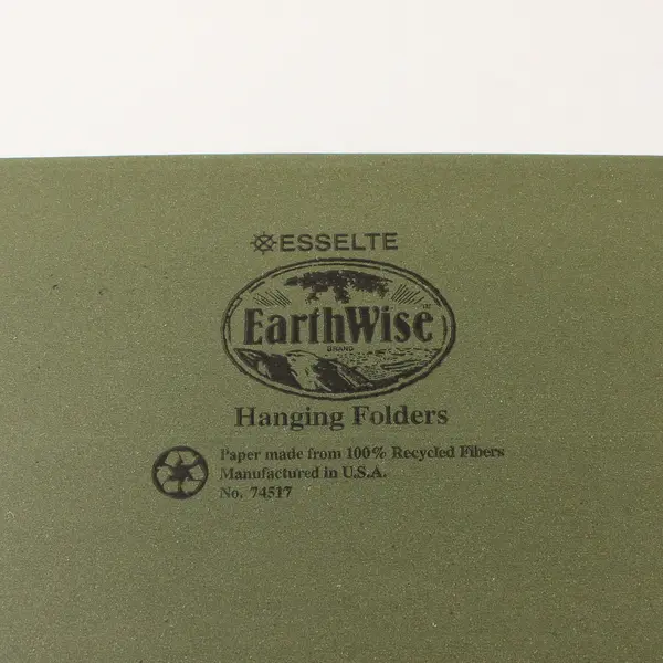 Esselte EarthWise 74517 20 Green Hanging File Folders Used