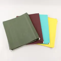Lot of 21 Hanging File Folders Assorted Colors Green Plum Teal Yellow