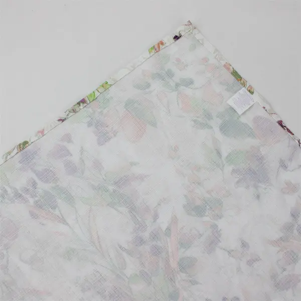 Holiday Home White Pink Purple Floral Rectangle Tablecloth 82x60