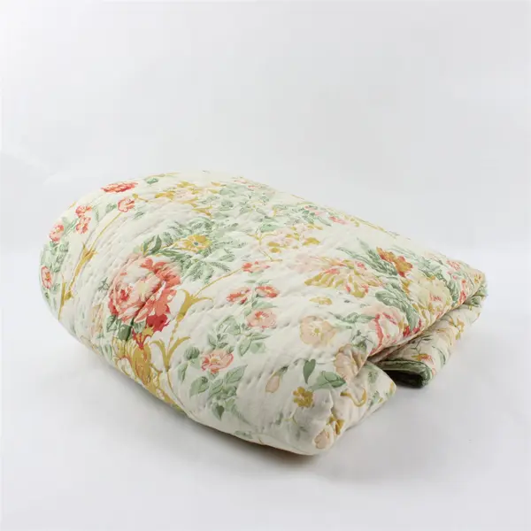 Ten Bears Inc Floral Multicolor Cotton Throw 57 x 64 in