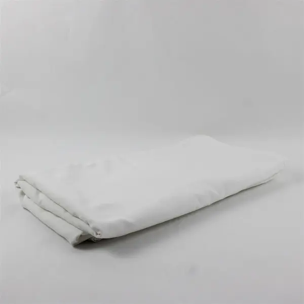 Visa By Milliken Solid White Square Fabric Tablecloth 82" x 80" 100% Dacron
