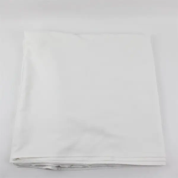 Visa By Milliken Solid White Square Fabric Tablecloth 82" x 80" 100% Dacron