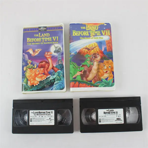 4-Tape VHS Lot The Land Before Time II V VI VII Universal Animated