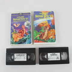 4-Tape VHS Lot The Land Before Time II V VI VII Universal Animated