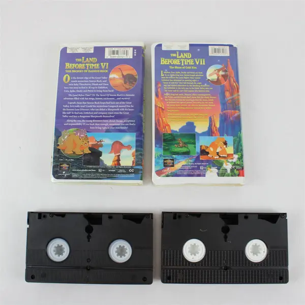 4-Tape VHS Lot The Land Before Time II V VI VII Universal Animated