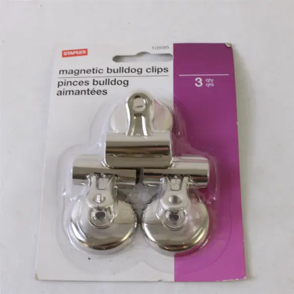 Staples Magnetic Bulldog Clips 10595 New Office Paper Holders