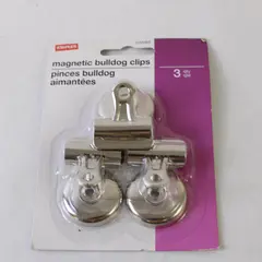 Staples Magnetic Bulldog Clips 10595 New Office Paper Holders