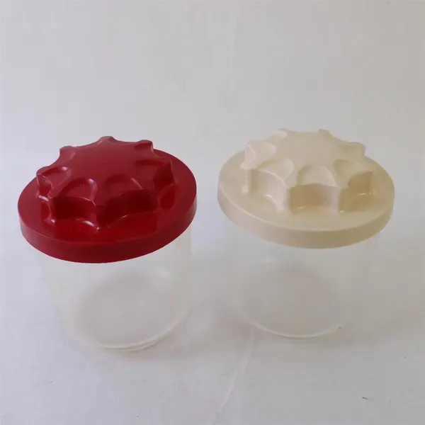 Lot of 2 Henco Plastic Storage Canisters w/ Lids Kitchen Containers