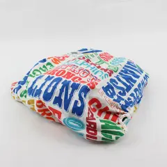 Vintage Bibb NFL Team Print Twin Fitted Sheet DIY Fabric Upcycling FLAWED